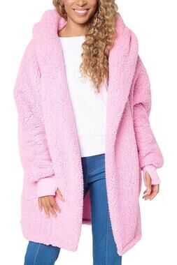 By Jill Martin Women's Sherpa Hooded BCA Lounger Cotton Candy - Regular